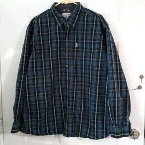 Carhartt Shirt Men's XL Relaxed Fit Plaid Bellevue 102202 Long Sleeve Cotton